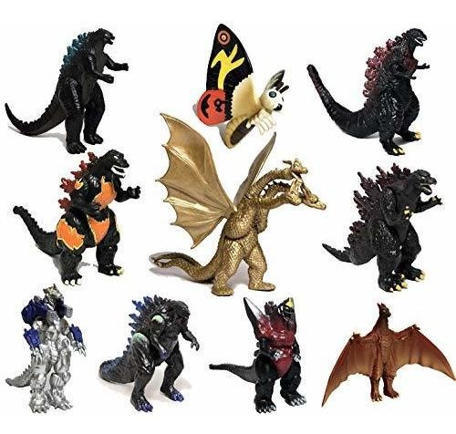 Ezfun Set De 10 Godzilla Toys With Carry