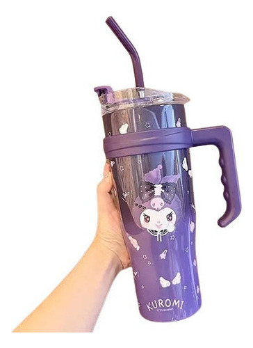 Vaso Termo De Agua Sanrio Kuromi Para Hello Kitty De 1200 Ml