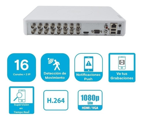 Imagen 3 de 6 de Kit Circuito Cerrado 16 Camaras Hikvision 1080p 2tb Baluns