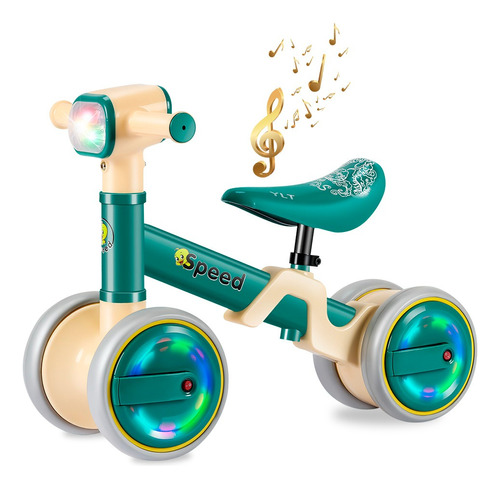 Correpasillos Equilibrio Musical Con Luces Verde Claro Cs3