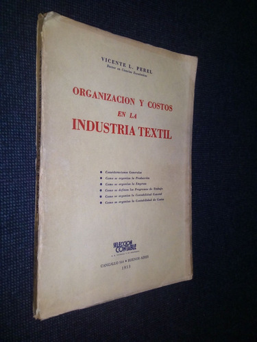 Organizacion Y Costos En La Industria Textil Vicente Perel
