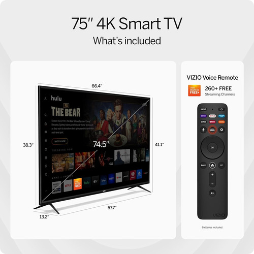 Vizio Smart Tv Led 4k Uhd 75 Hdr10+ Dolby Vision V755-j04 (Reacondicionado)