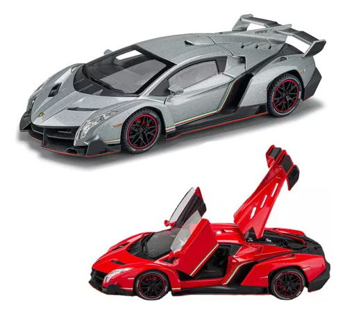 Lamborghini Veneno Miniatura Metal Car Con Luz Y Sonido 1/24