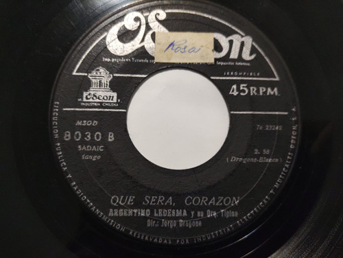 Vinilo Single De Argentino Ledesma - La Misma Mentira-( E58