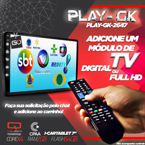Multimidia Android Play 64gb Carplay Parati G4 2008 2009 Kit