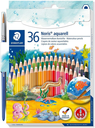 Staedtler | 144 10nd36 | 36x Lápis De Cor Aquareláve| Pincel