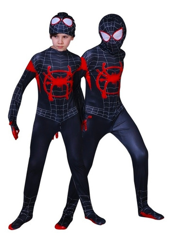 Imagen 1 de 2 de Disfraz Hombre Araña Spiderman Miles Morales Niño Importado