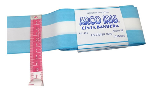 Cinta Bandera Argentina 70mm X 10mts Por 1 Rollo Nº 22
