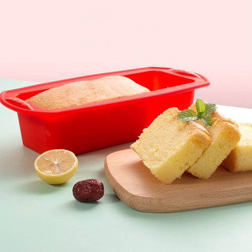 4 Moldes Rectangulares Pastel Desmontable Silicon Reposteria
