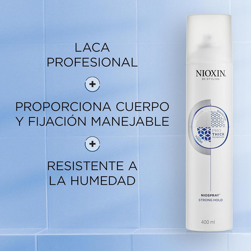 Spray Capilar Fijación Fuerte Para Cabello Seco Nioxin 400ml