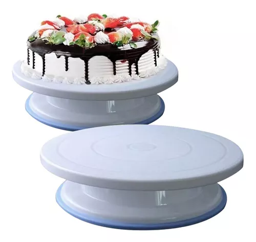 Tocadiscos giratorios para tartas, 12 x 5.2 pulgadas, plato giratorio para  tartas, rodamientos de bolas, soporte giratorio para decoración de tartas