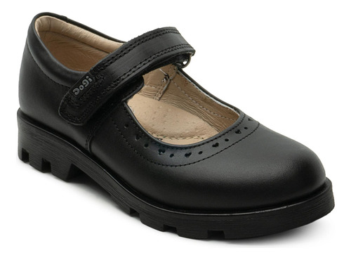 Zapatos Escolares Casuales Dama Piel Dogi Negro 22-26