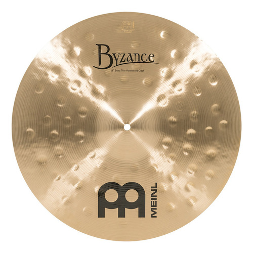 Bateria Meinl B18ethc Crash Cymbal de 18 polegadas Byzance Dark Gold