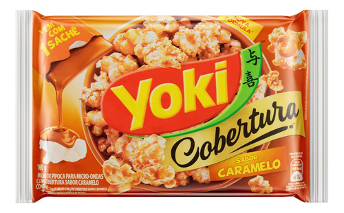 Pipoca Para Micro-ondas Cobertura Caramelo Yoki Pacote 160g
