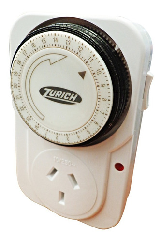 Temporizador Mecánico Zurich Programable Enchufable Timer