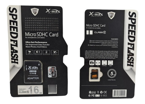 Memoria Micro Sd 16gb Clase 10 / Xmax + Adaptador Cod 2911