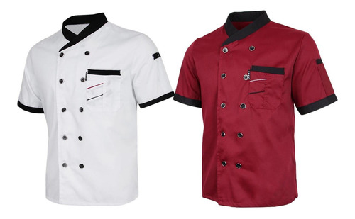 2x Uniforme De Chef Hotel Café Pub Restaurante Cocina