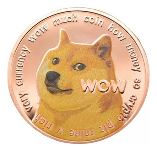 6 Divertidas Monedas Conmemorativas De Dogo Chapadas En Oro