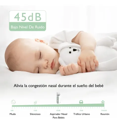 Momcozy BN002 Aspirador Nasal Portátil Para Bebés Eléctrico Color Verde Claro, imagen 5