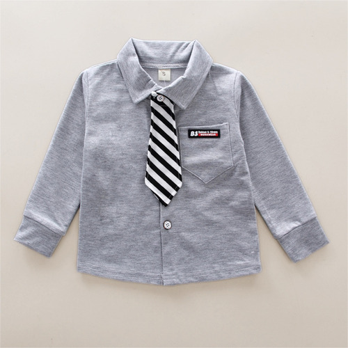 Conjunto Primavera De 2 Pcs Con Camisa Y Pantalón Para Bebé Gris 18-24 M