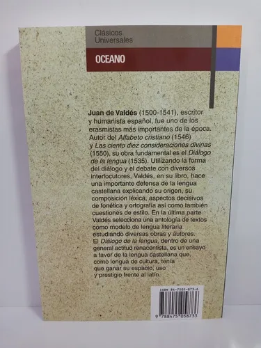 Diálogo de la lengua, de Juan de Valdés. Editorial Oceano en español