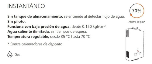 Calentador Instantáneo Iusa - Primo 6 L X Minuto Para Gas Lp