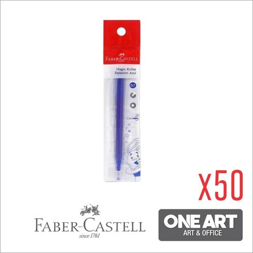 Repuesto Roller Magic Azul Faber Castell Caja X 50 Unidades