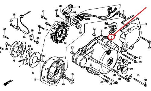 Cubierta Lado Izquierdo Del Stator Honda Rebel 250