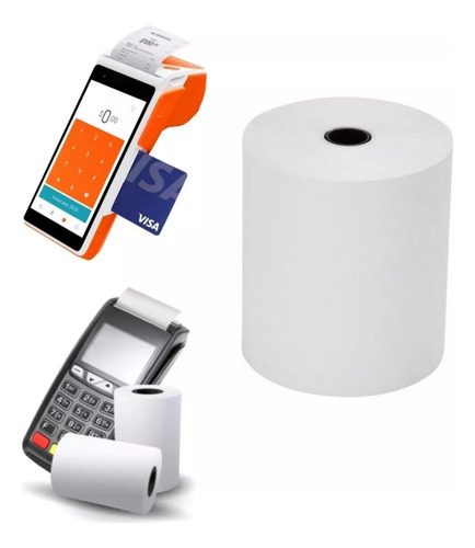 25 Rollos Papel Térmico 57x40 Terminal Cliptotal Point Smart