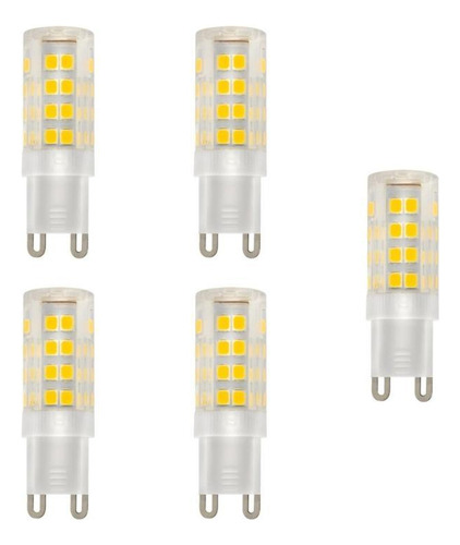 Kit 5 Lampada Led 3w G9 Halopin 110v 220v 6000k 6500k Lustre