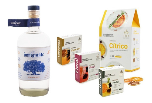 Kit Gin Tonic Inmigrante + Saquitos Botanicos Y Citricos