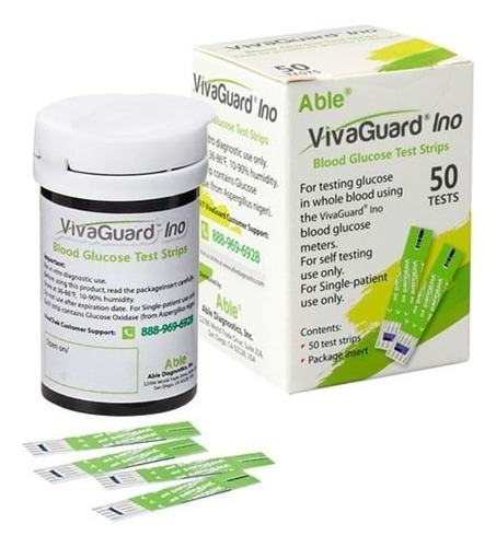 Glucómetro Vivachek Inox + 50 Tiras Vivachek + 100 Lancetas