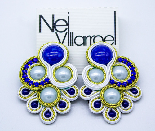 Aros Neivillarroel Soutache Modelo Sabrina