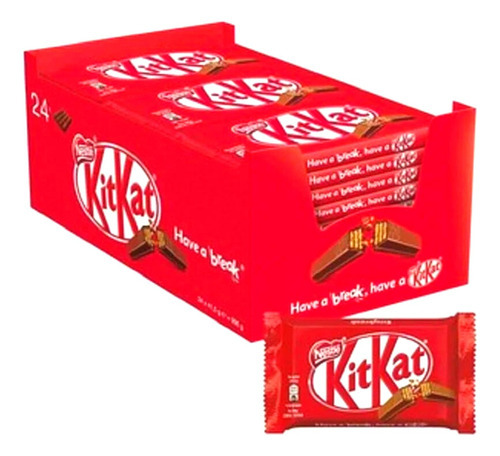 Kit Kat Chocolate Ao Leite 41,5g Caixa C/24 Und. - Nestlé