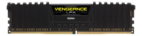 Memoria RAM Vengeance LPX gamer color negro 16GB 2 Corsair CMK16GX4M2D3000C16