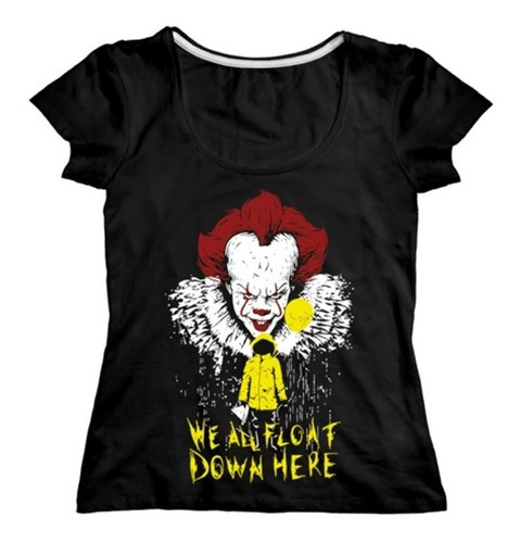 Remera It Pennywise Payaso Horror Mujer Algodón Premium