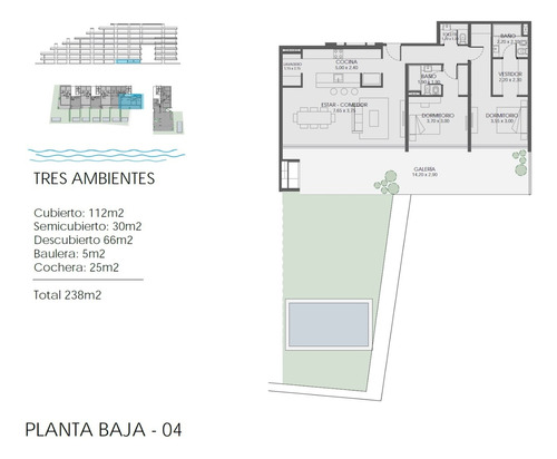 Departamento  3 Ambientes Con Jardín Propio, En Venta En Acqua Marinas, Nordelta, Tigre