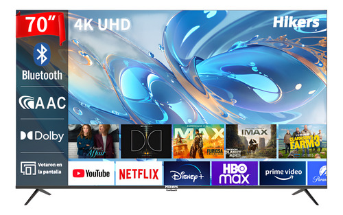 Smart Tv70 4k Ultrahd Hikers Os Tizen Cine En Casa Gaming