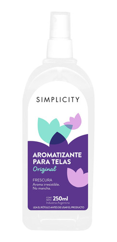 Perfume Simplicity Para Telas Fragancia Classic X 250 Ml