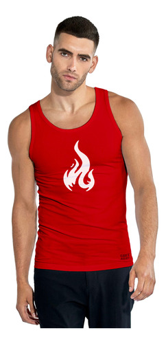 Camiseta Tank Top Sin Mangas Moda Estampada Fuego