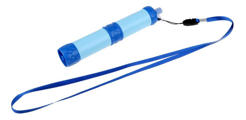 Purificador Portátil De Agua Paja Camping Azul Claro