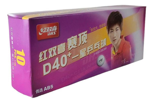 Bola Ping Pong Dhs 1* 40mm Plástica (caja X 10 Unidades) 