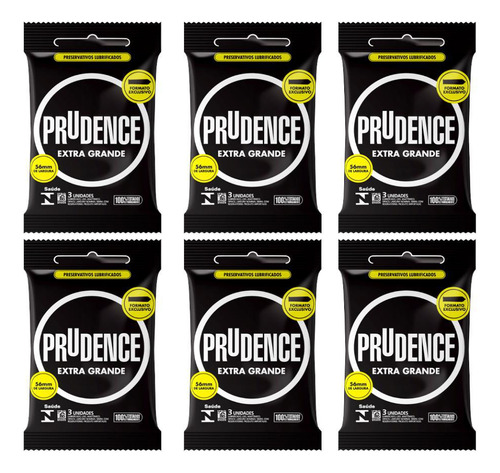 Camisinha Preservativo 56mm Extra Grande Prudence 18 Unidade