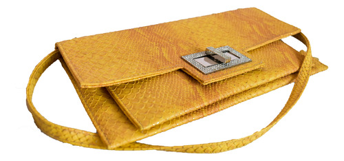 Cartera Ocre Con Textura Para Mujer