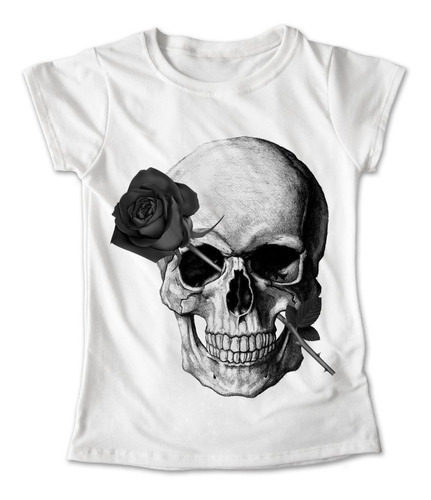 Blusa Calavera Colores Playera Estampado Rosa 050