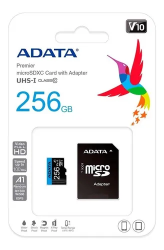 Micro Sd 256gb Con Adaptador Adata Clase 10