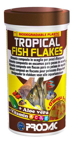 Ração Prodac Tropical Fish Flakes 50g Aquários Comunitários