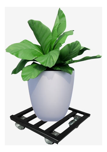 Macetero Base Soporte De Metal Para Maceta Con Llanta 360°