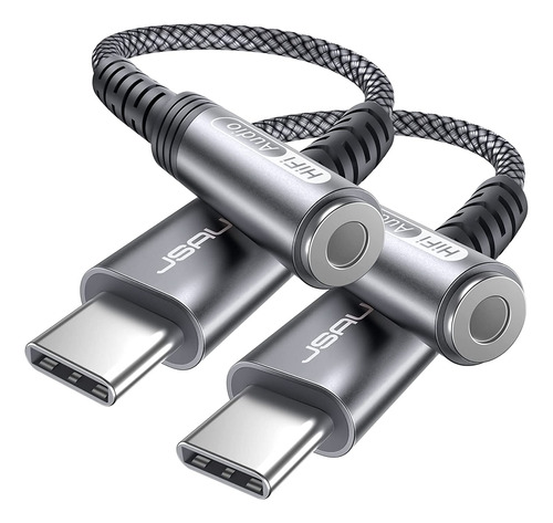 Cables Adaptadores Jsaux, Usb-c Macho A 3.5mm Hembra, Grises
