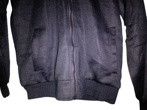 Sudadera Afelpada De Cierre Y Capucha, Talla S, Color Negro